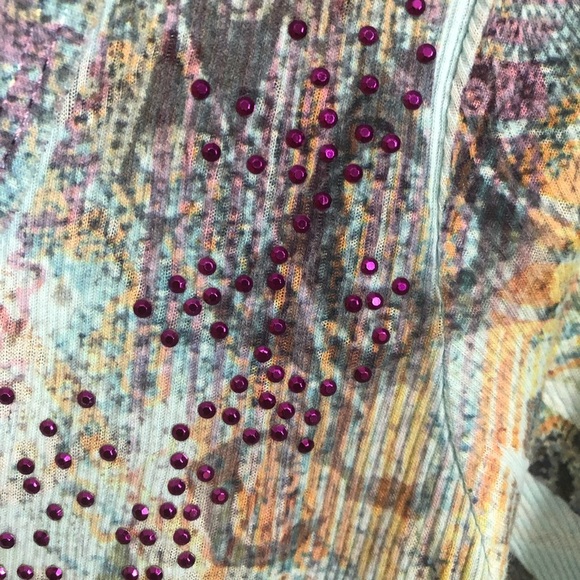 🍃 b. friends Long Sleeve Top Multicoloured with embellishment M - Picture 7 of 8